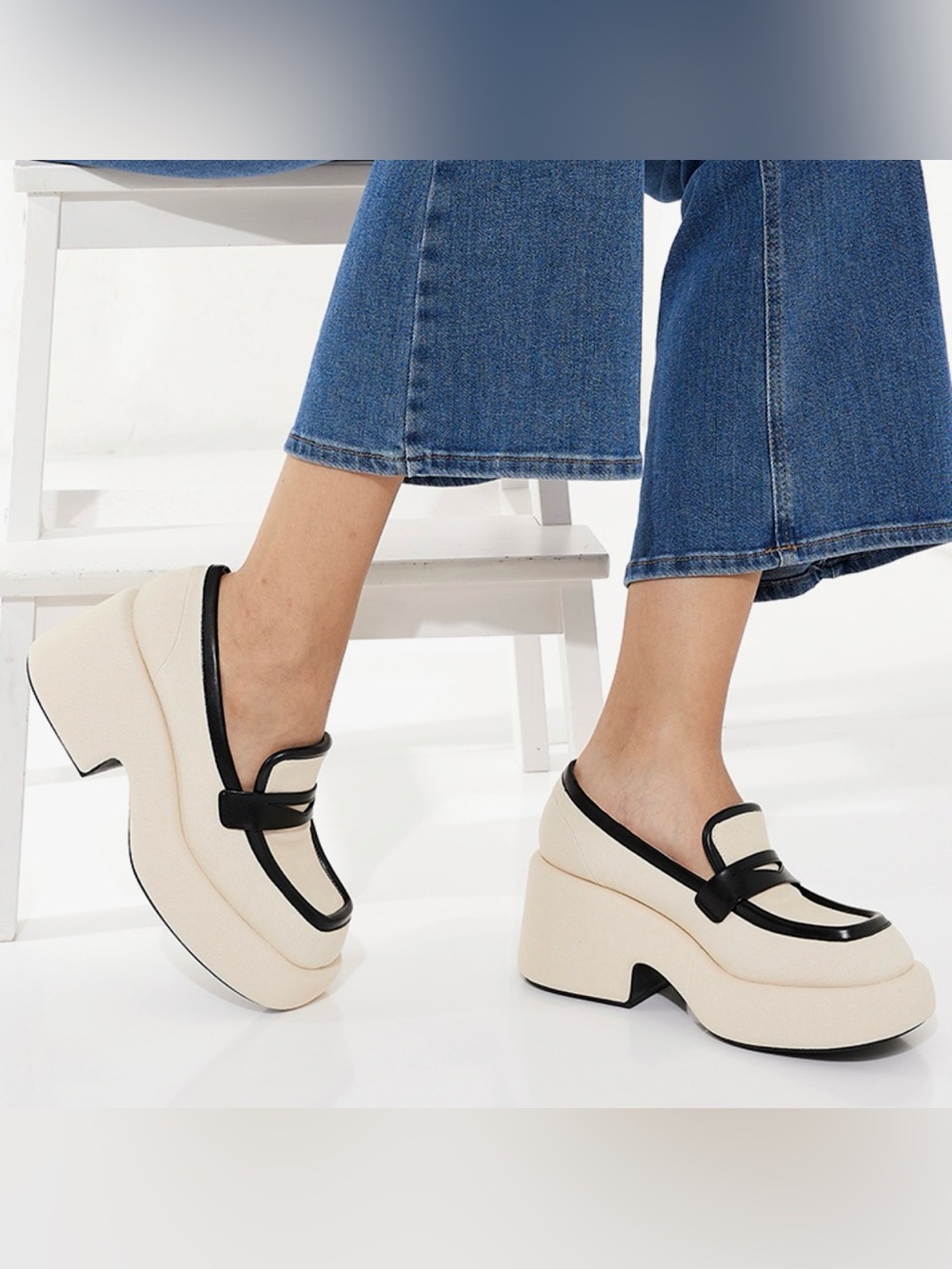 Charles & Keith The Leni Platform Penny Loafer Pumps